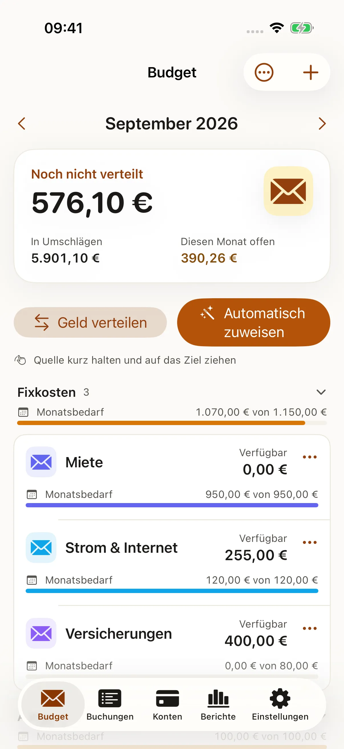 HamsterBudget auf dem iPhone